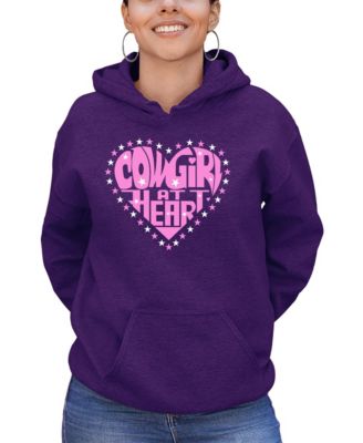Women's Cowgirl at Heart Word Art Hooded Sweatshirt