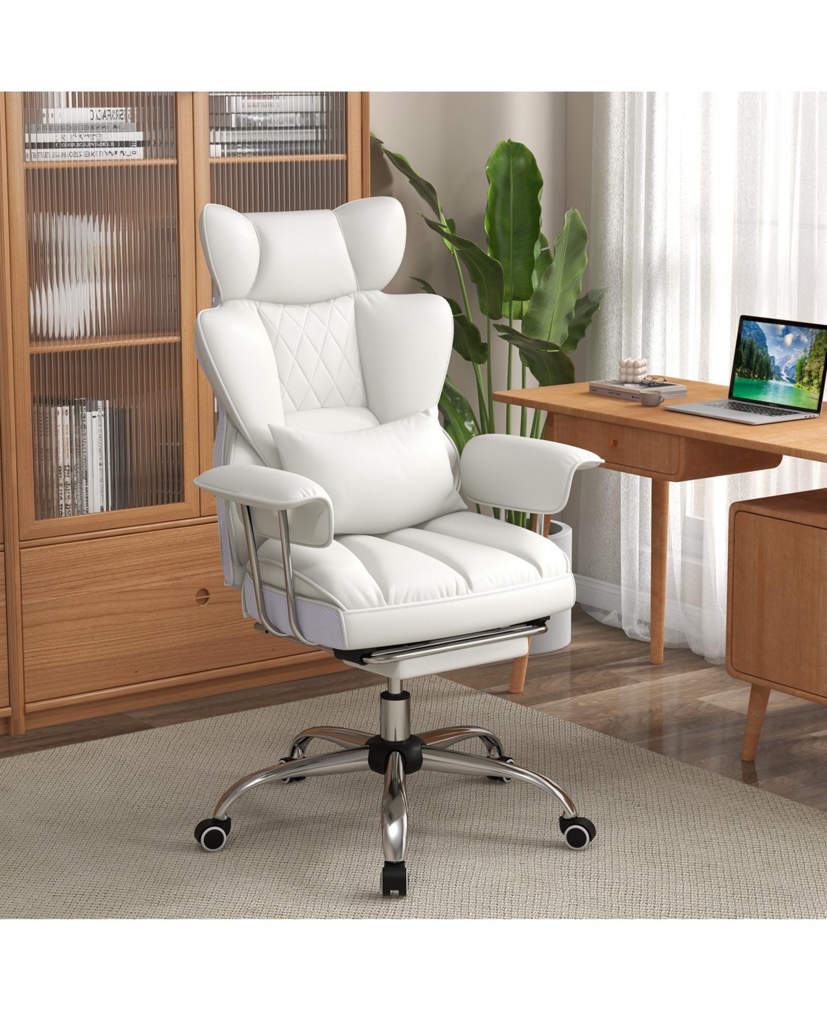 Gouun Faux Leather High-Back Executive Office Chair, 400 lbs Capacity