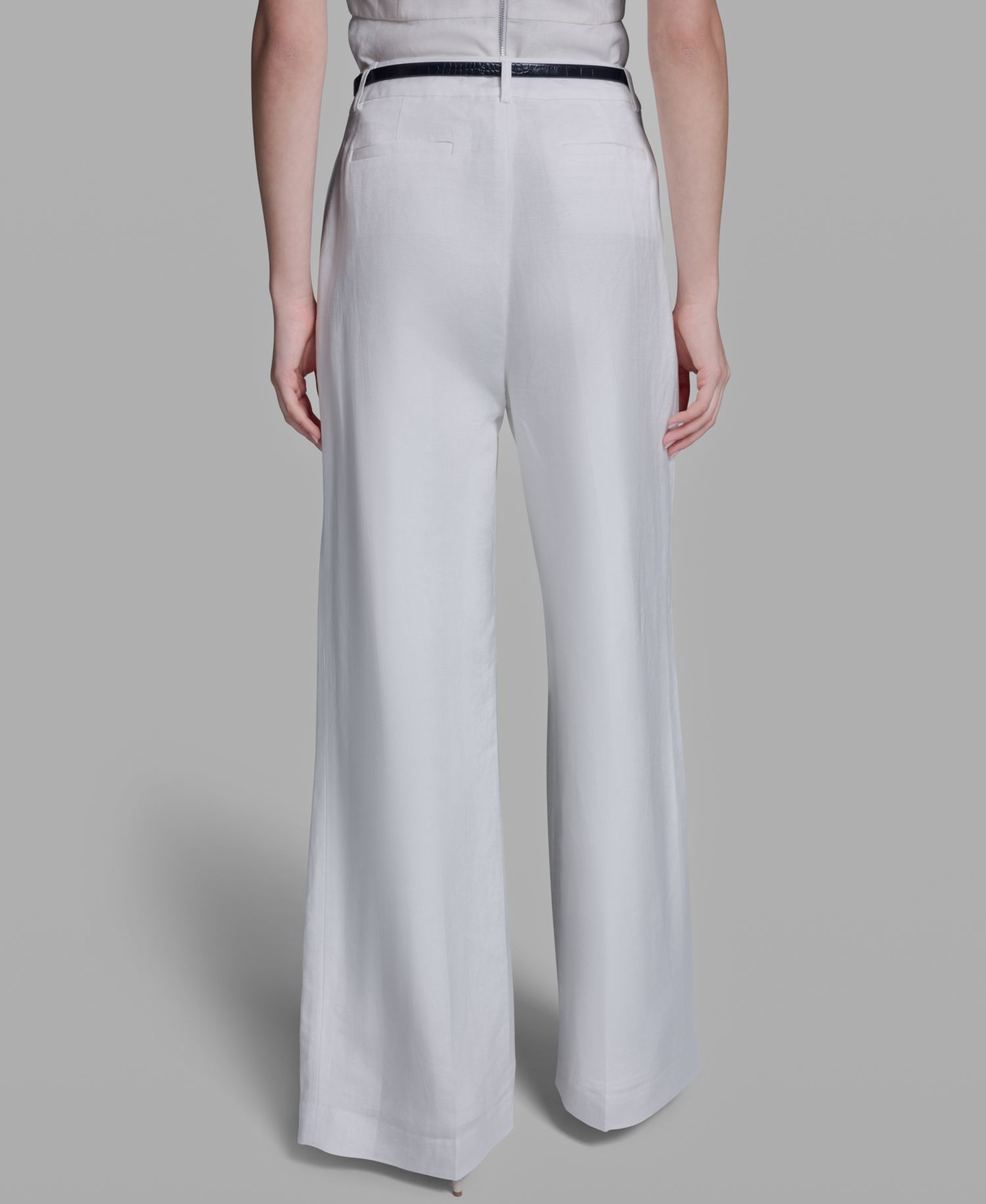 Women's High-Rise Wide-Leg Belted Pants