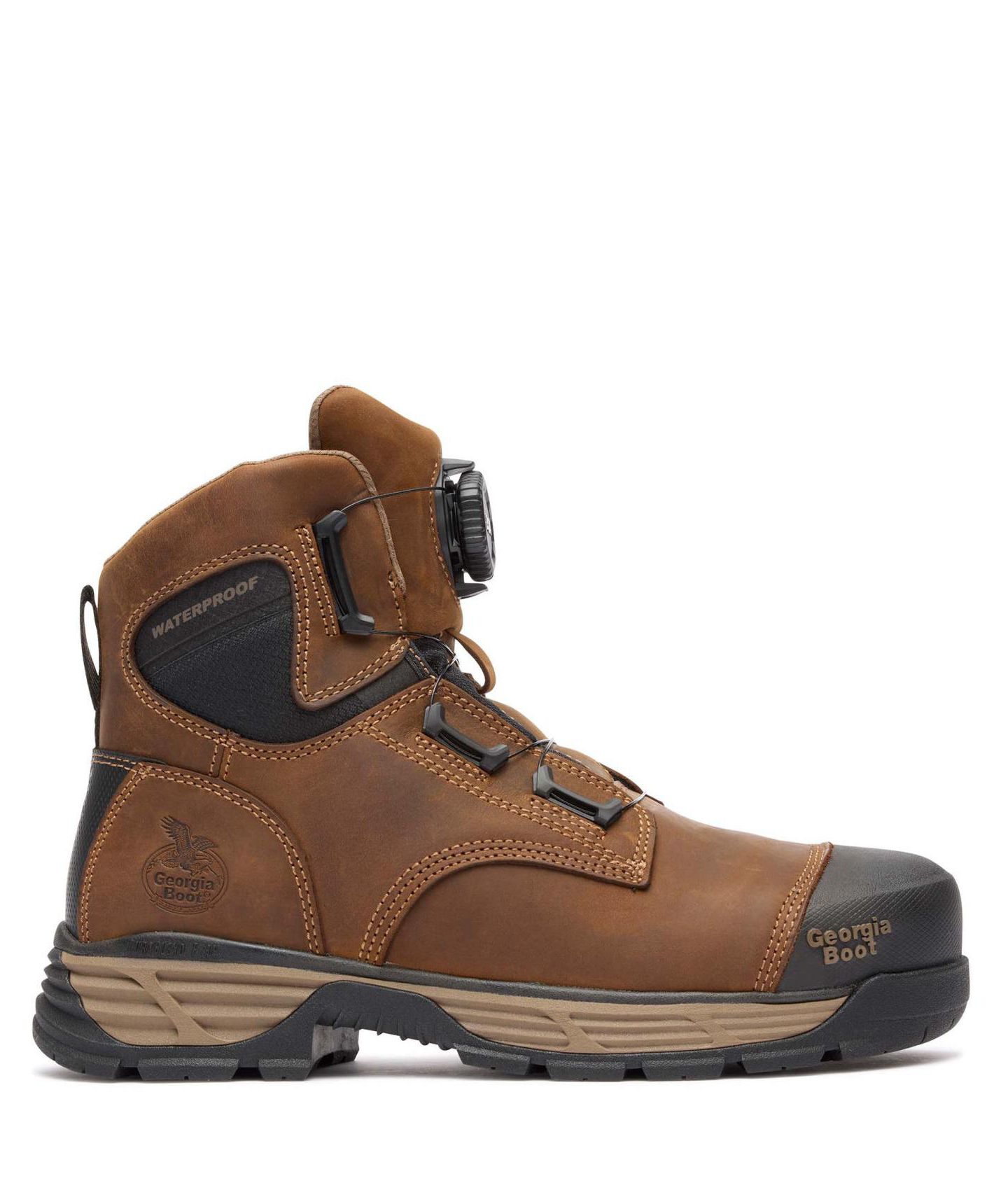 Мужские ботинки GEORGIA BOOT Durab lend Edge BOA Alloy Toe Work Boot, цвет: Коричневый — фото 2