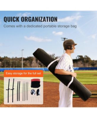 Baseball Softball Practice Net with Bow Frame and Carry Bag