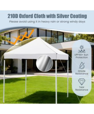 6.5x6.5 ft Pop-Up Canopy Tent with 4 Sidewalls and Wheeled Carry Bag