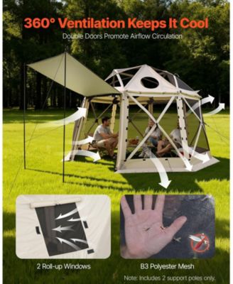 12 x 12 Ft Pop-Up Spherical Gazebo Screen Tent for 8-10 People