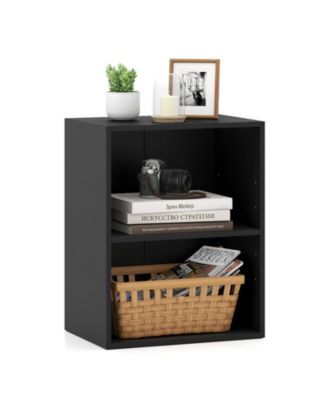 Two Cube Floor Standing Bookcase with Adjustable Shelf Positions