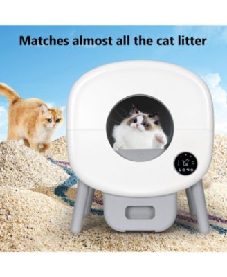 Fumoi Self Cleaning Litter Box,Large Capacity Automatic Cat Litter Box Self Cleaning for Multiple Cats with App Control and Safety Protection