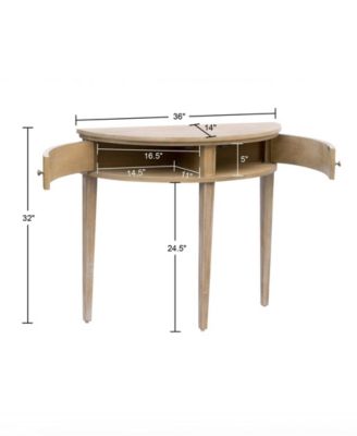 Crestview 36" Wood Storage Console Table