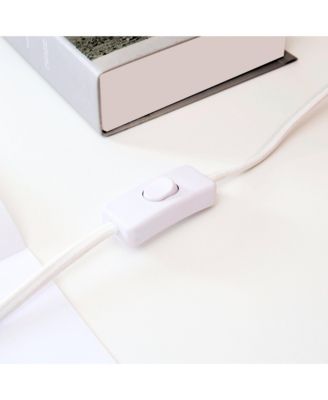 Ceramic Small LED Desk Lamp with Fabric Shade