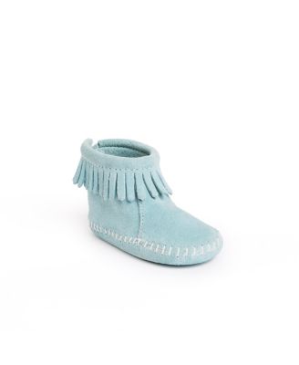 Kids (0-6) Suede Back Flap Booties