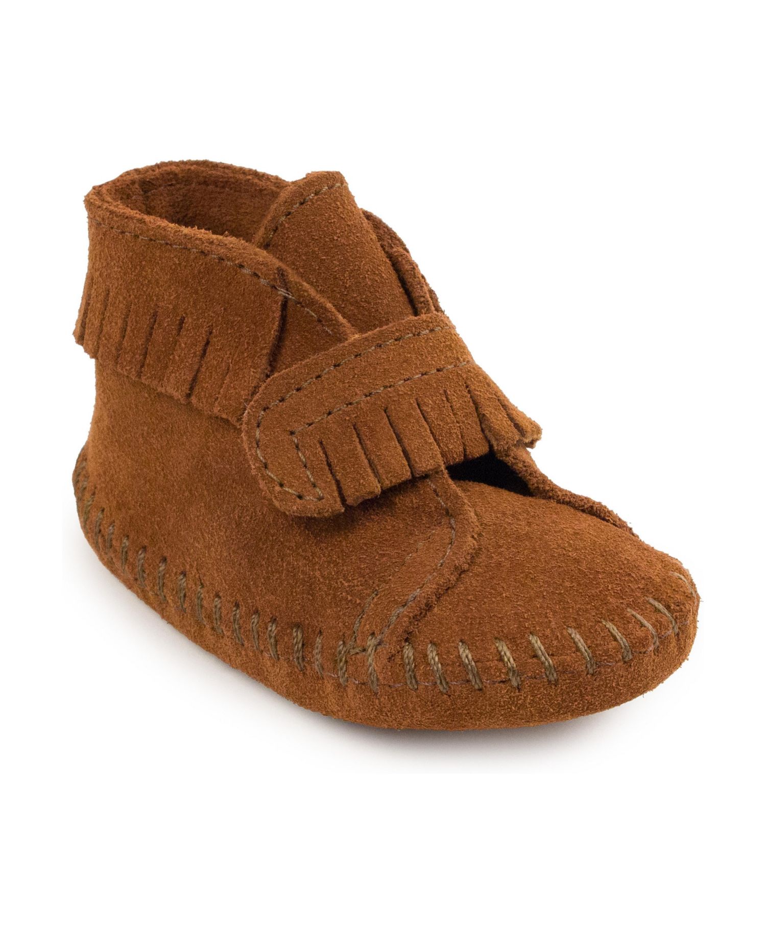 Baby Suede Front Strap Booties