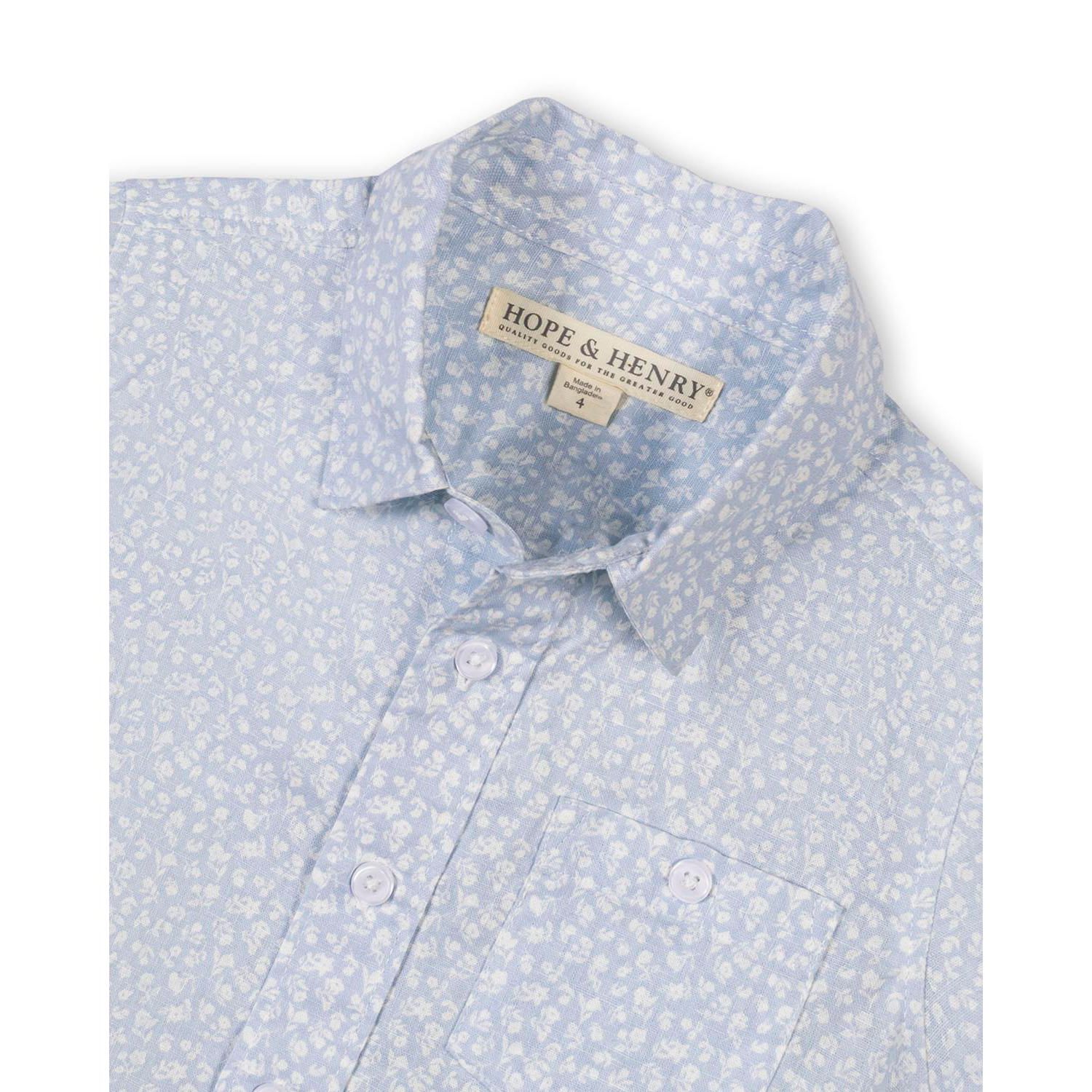 Boys Linen Short Sleeve Shirt