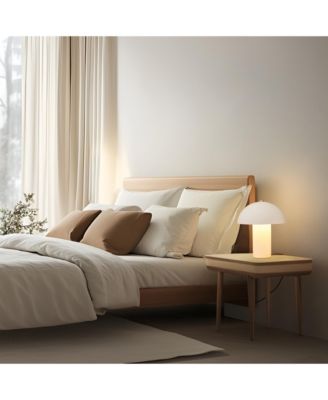 Alba Mushroom LED Desk Lamp with Frosted Glass Dome Shade