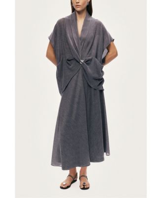 Women's Draped Wrap Blouse