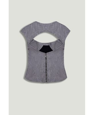 Women's Open-Back Tailored Top