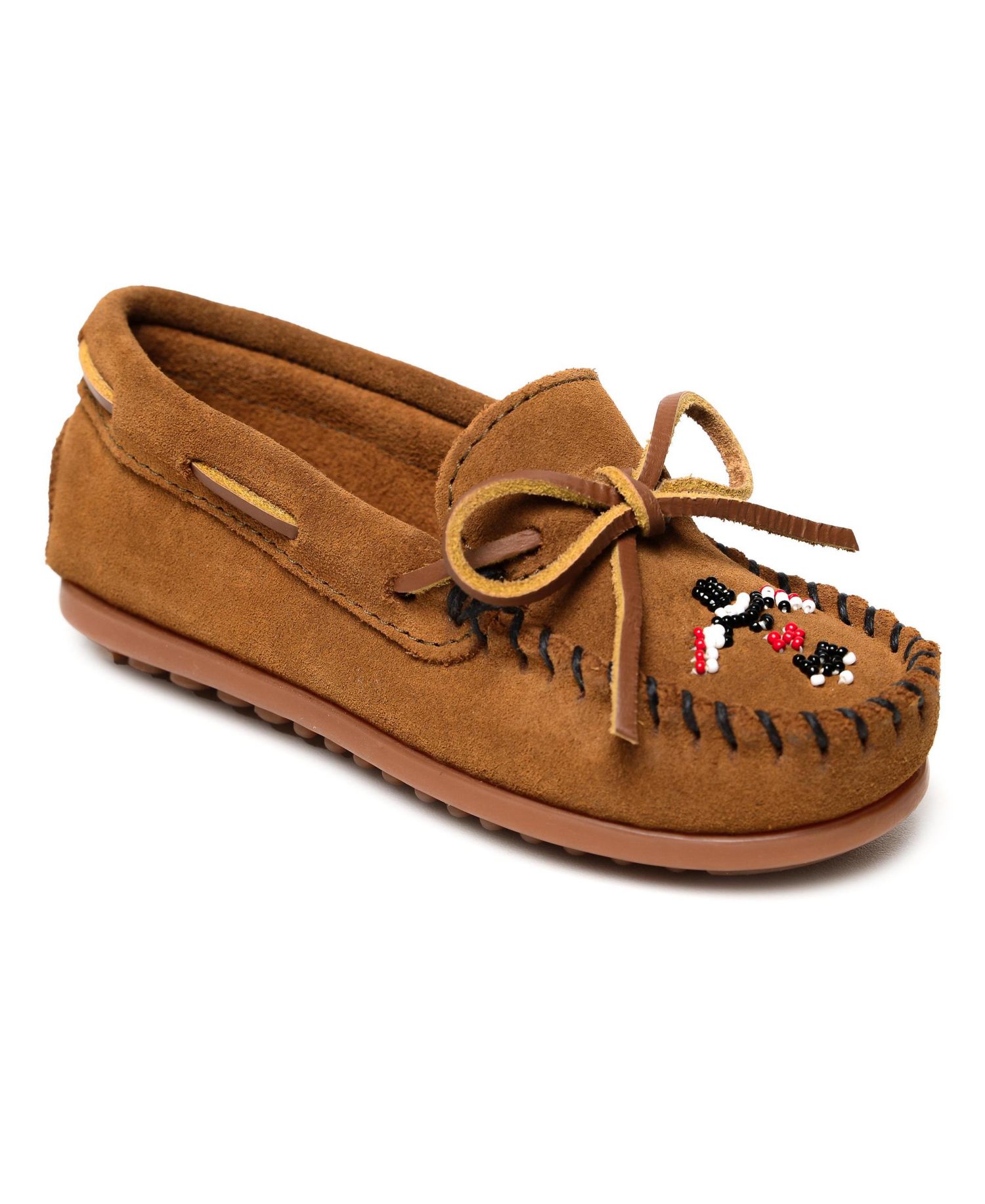 Little Girls Kids' Thunderbird Animikii Suede Beaded Moccasins