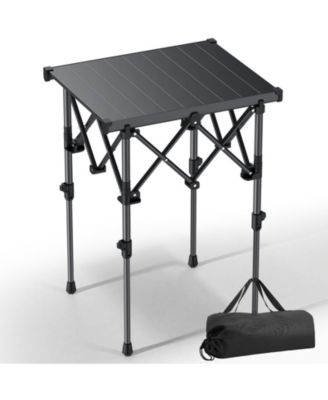 Folding Camping Table Aluminum Roll Top Adjustable Height Camping Outdoor Recreation Gear