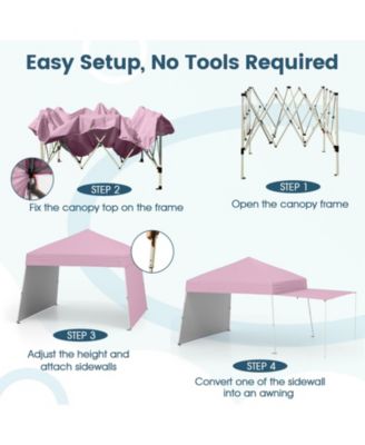 Outdoor Canopy Tent Pop Up with Convertible Sidewalls