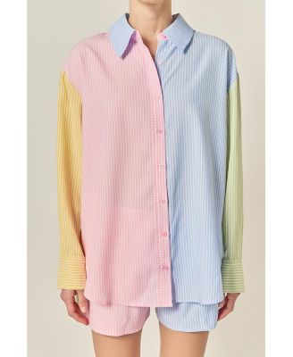 Women's Color Block Stripe Shirt