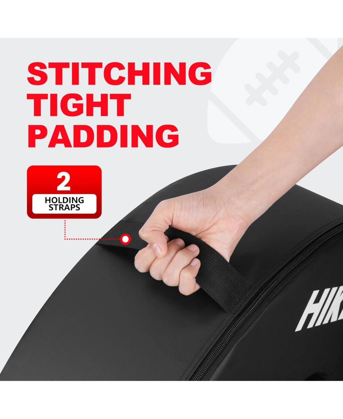 Hikeen Football Tackle Wheel Dummy Denser Softer Foam Tackling Dummies for Football Youth - Tackling Wheel with Straps (1PCS)