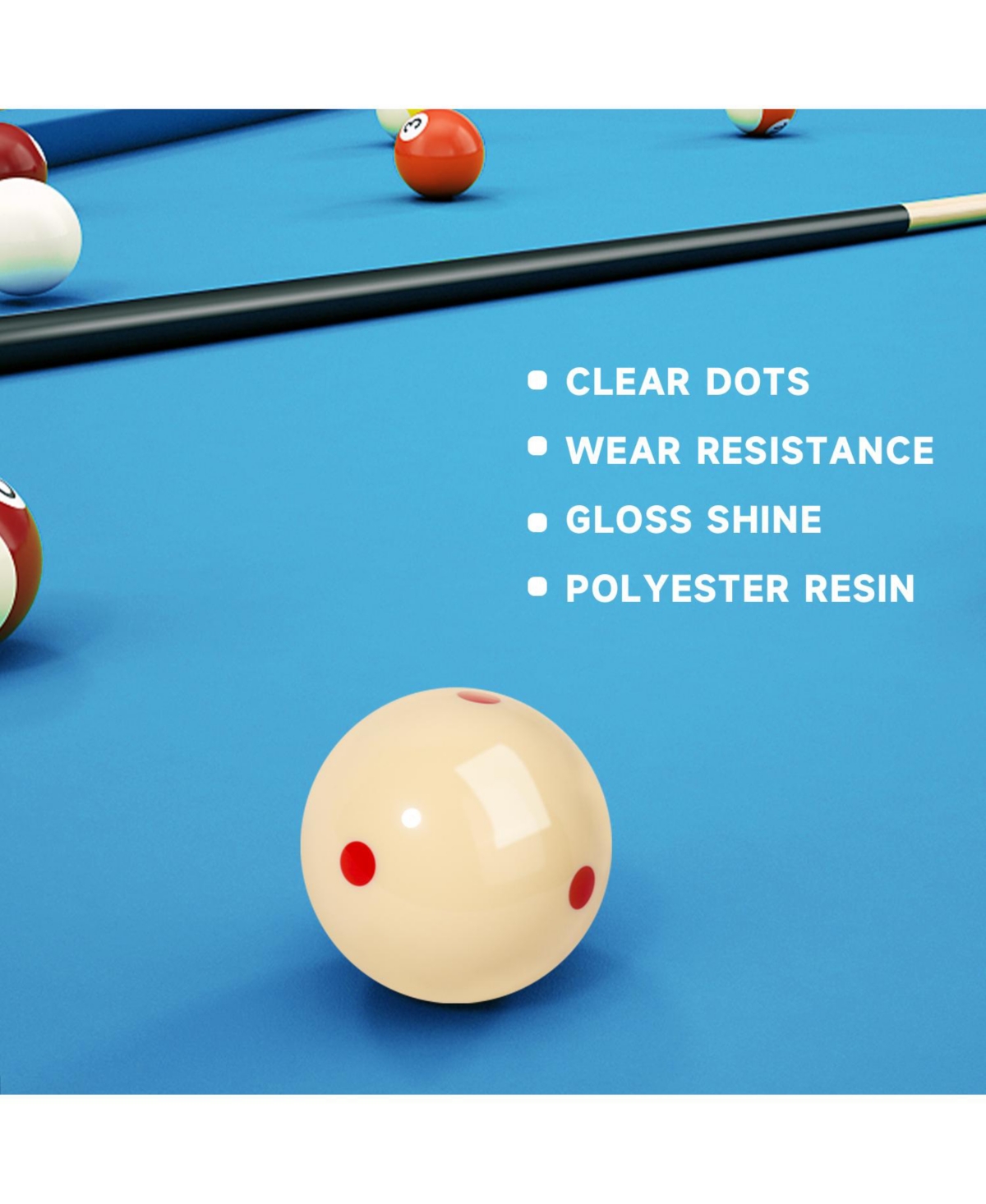 Gse Games & Sports Expert 2 1/4-Inch 6Training Cue Ball, Aaa-Grade Pro Cup Standard Pool Billiard Cue Ball -2 Pack
