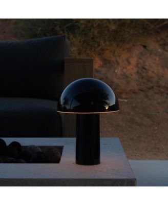 Celia Portable LED Table Lamp with Dome Mushroom Shade