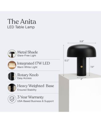 Anita Dimmable LED Task Table Lamp with Metal Shade