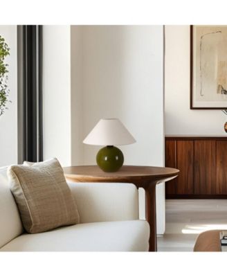 Fiona Classic Ceramic LED Table Lamp with Fabric Empire Shade