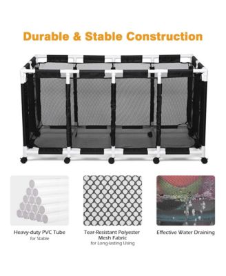 2PCS Extra Large Mesh Pool Storage Bins w/ Mesh Cover Net for Pool Floats