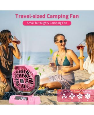 Portable Camping Fan Remote Control Auto Oscillating Outdoor Beach Patio Tent 20000mAh