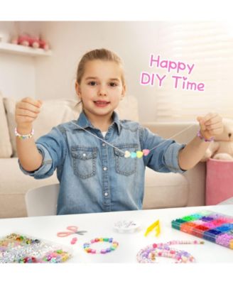 7500 Clay Beads Friendship Bracelet Making Kit Polymer Heishi Letter Charm Diy Arts Crafts Gifts Toys