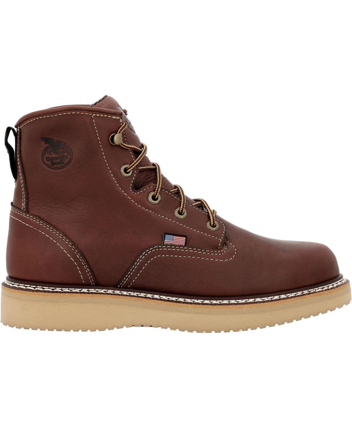 Мужские ботинки GEORGIA BOOT USA-Made Wedge SPR Leather Work Boot, цвет: Золотой — фото 2