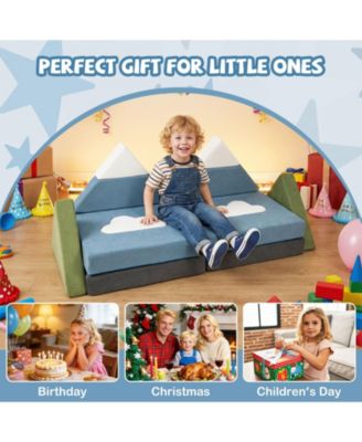 12 Pieces Snow Mountain Theme Toddler Foam Building Fort