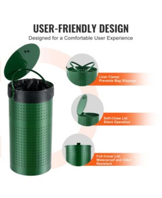 Dog Poop Trash Can 11.5 Gallon 50 Liner Bags Outdoor