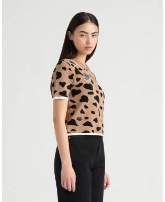 Women's Short Sleeve Polo Sweater