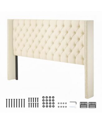Diamond Tufted  Upholstered Headboard with Adjustable Height, 84.1 in Wide