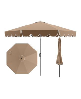 10 Feet Patio Umbrella Outdoor Market Umbrella with Crank Tilt Adjustment