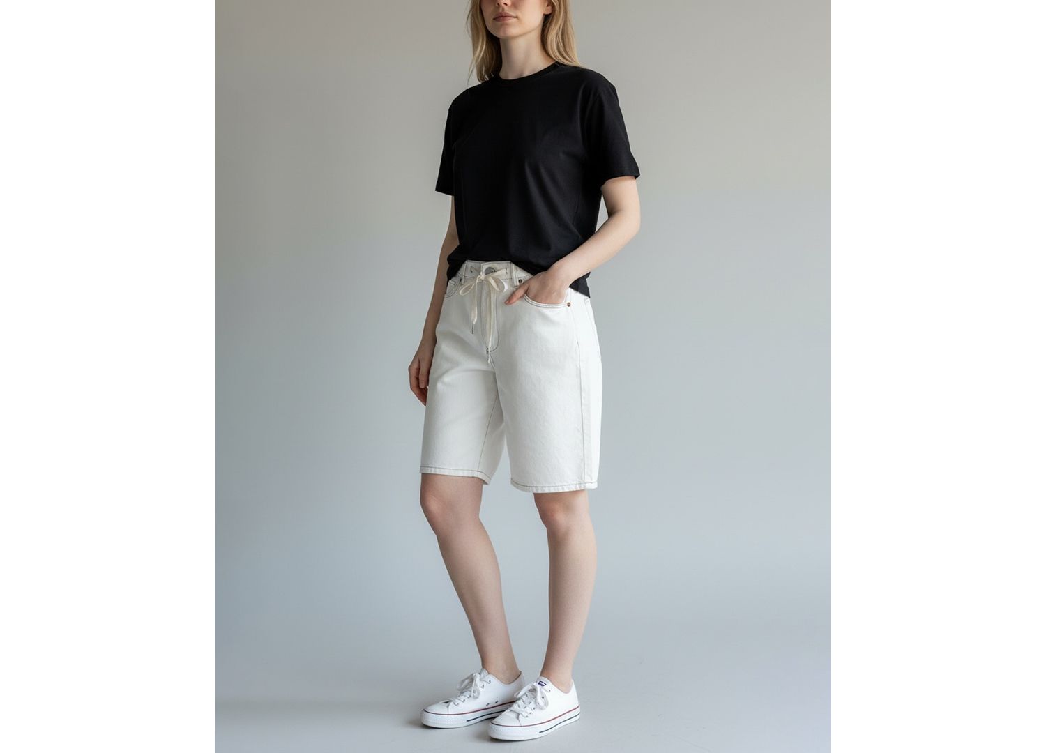 Women's Denim Bermuda Shorts