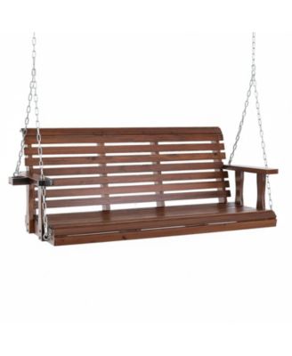 5.5 feet Cedar Porch Swing with Hanging Chains, 880 lbs Capacity