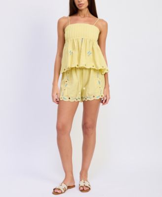 Women's Elastic Waistband Self-Tie Shorts