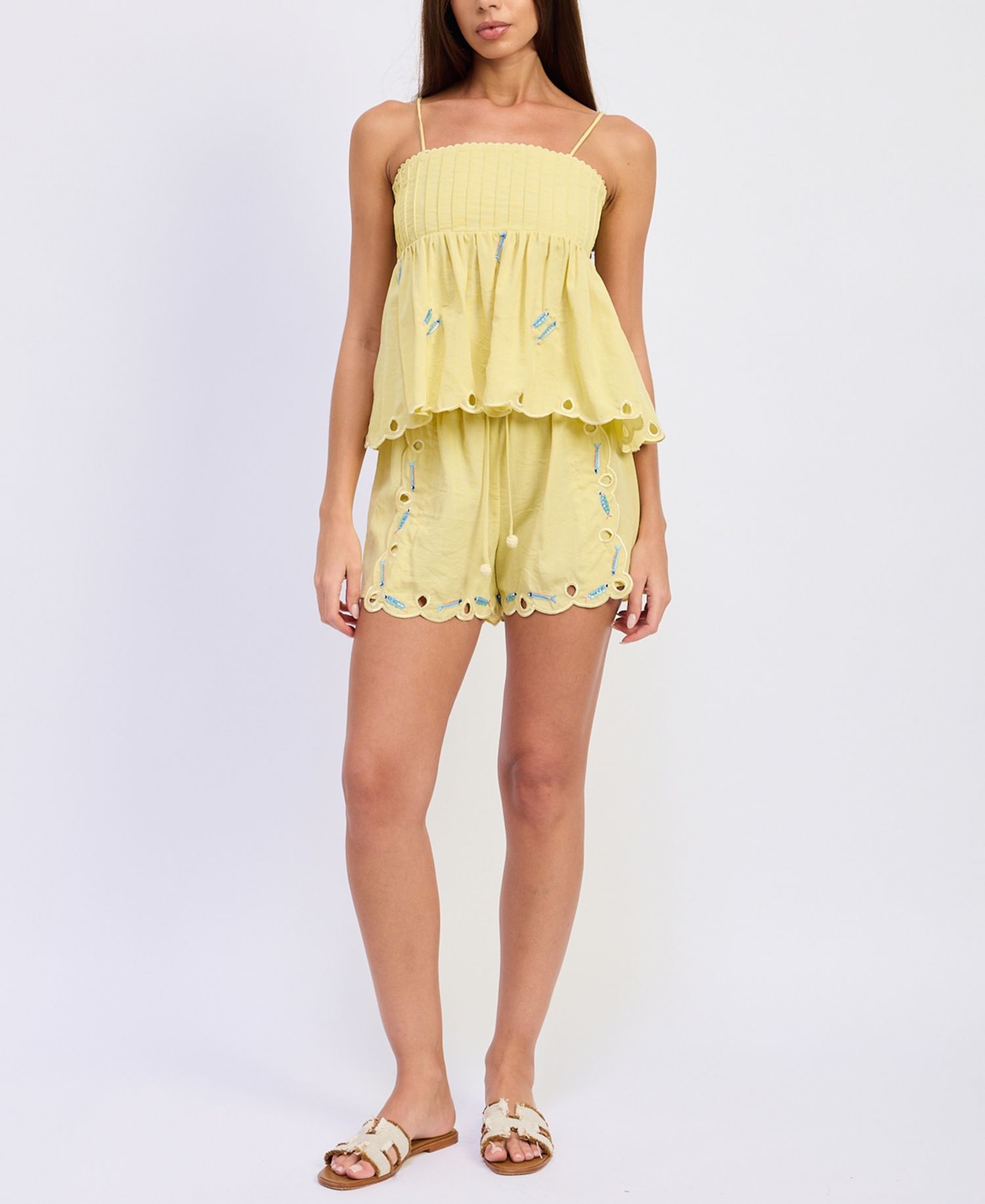 Women's Elastic Waistband Self-Tie Shorts
