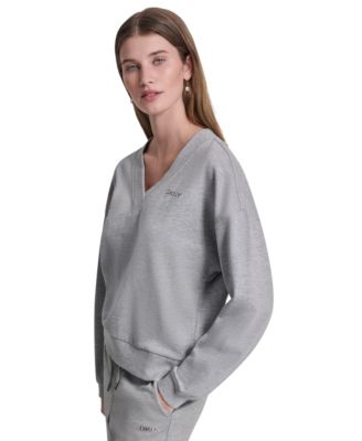 Sport Women's Metallic Bubble Logo V-Neck Sweatshirt