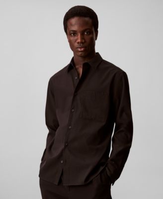 Men's Seersucker Long-Sleeve Shirt
