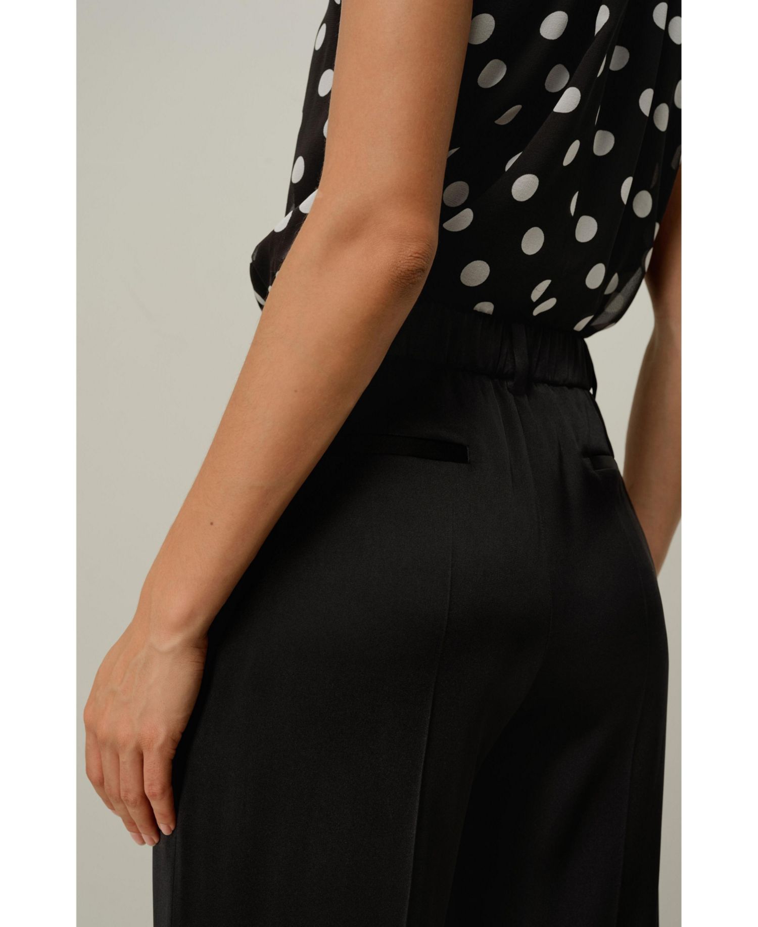 Women's Double Faced Charmeuse Silk Straight Leg Pants