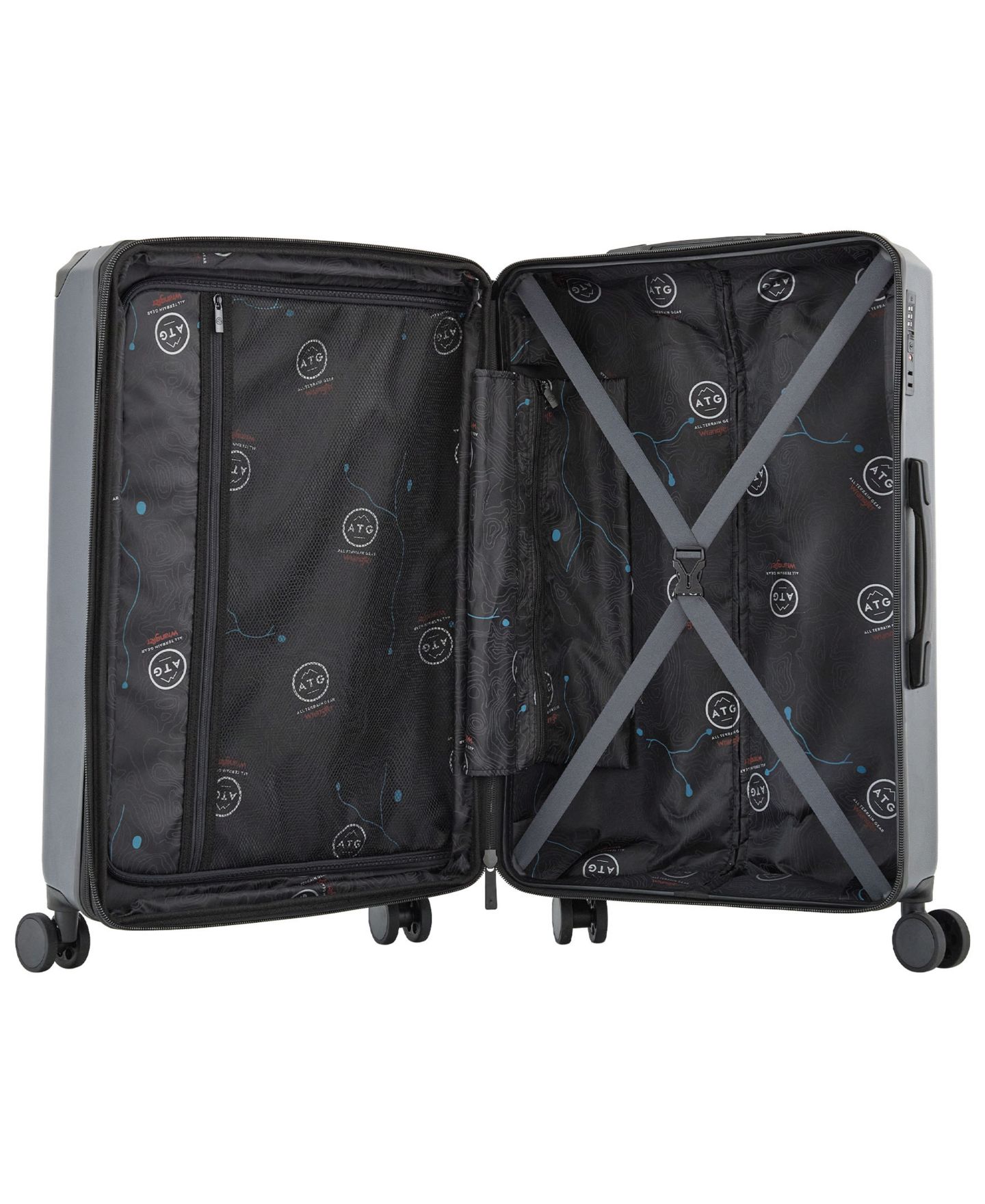 Чемоданы Wrangler Trailway 4-Piece Hardside Luggage Set, цвет: Чёрный — фото 12