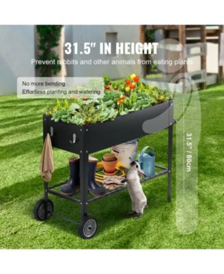 42.5 x 19.5 x 31.5 in Galvanized Metal Raised Planter Box