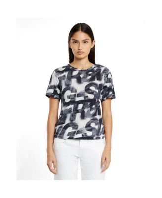 Women's Sprayed Letters Top