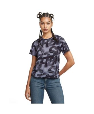 Women's Sprayed Letters Top