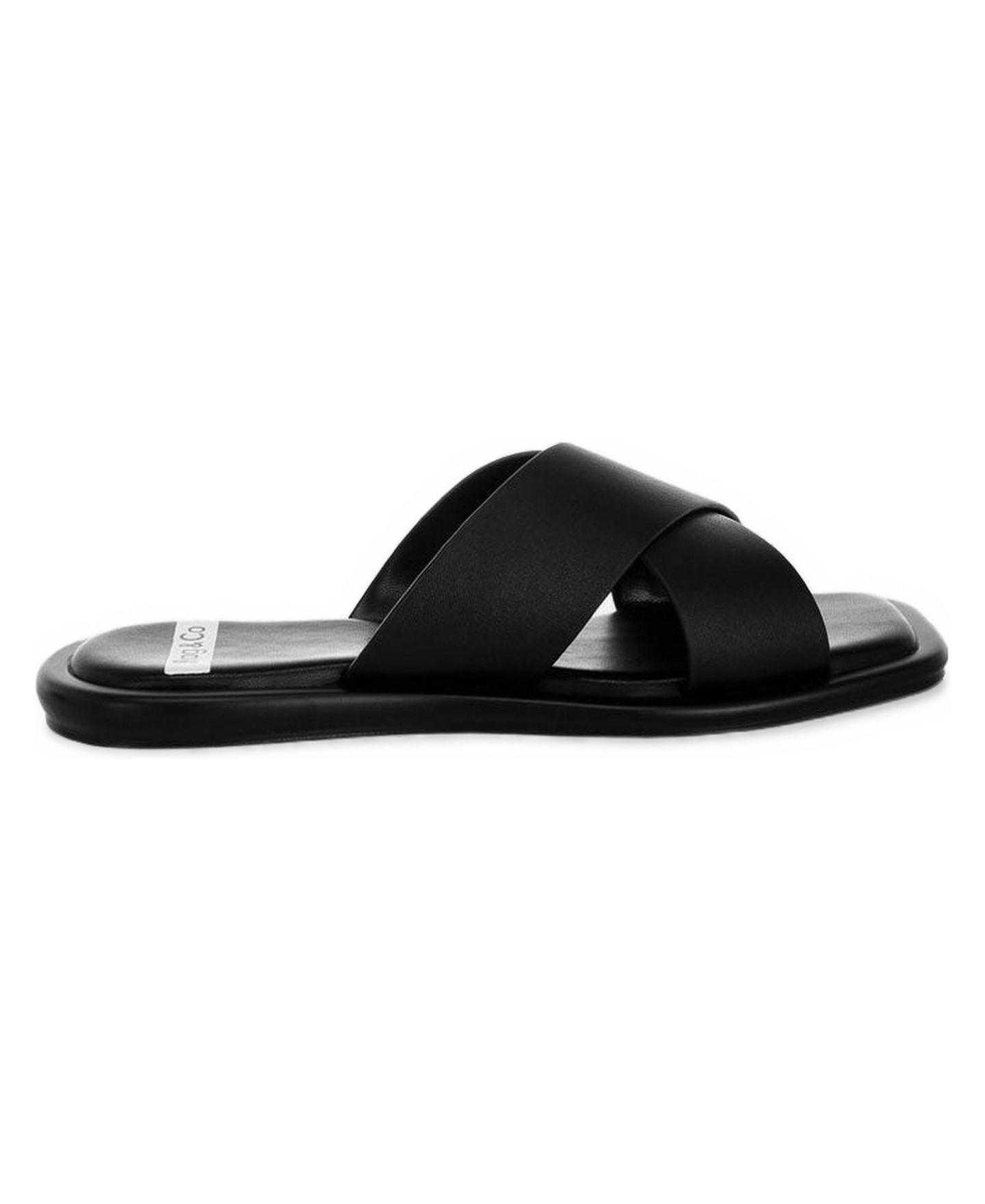 Женские балетки Rag & Co Shosa Genuine Leather Criss-Cross Flats, цвет: Чёрный кожаный — фото 2