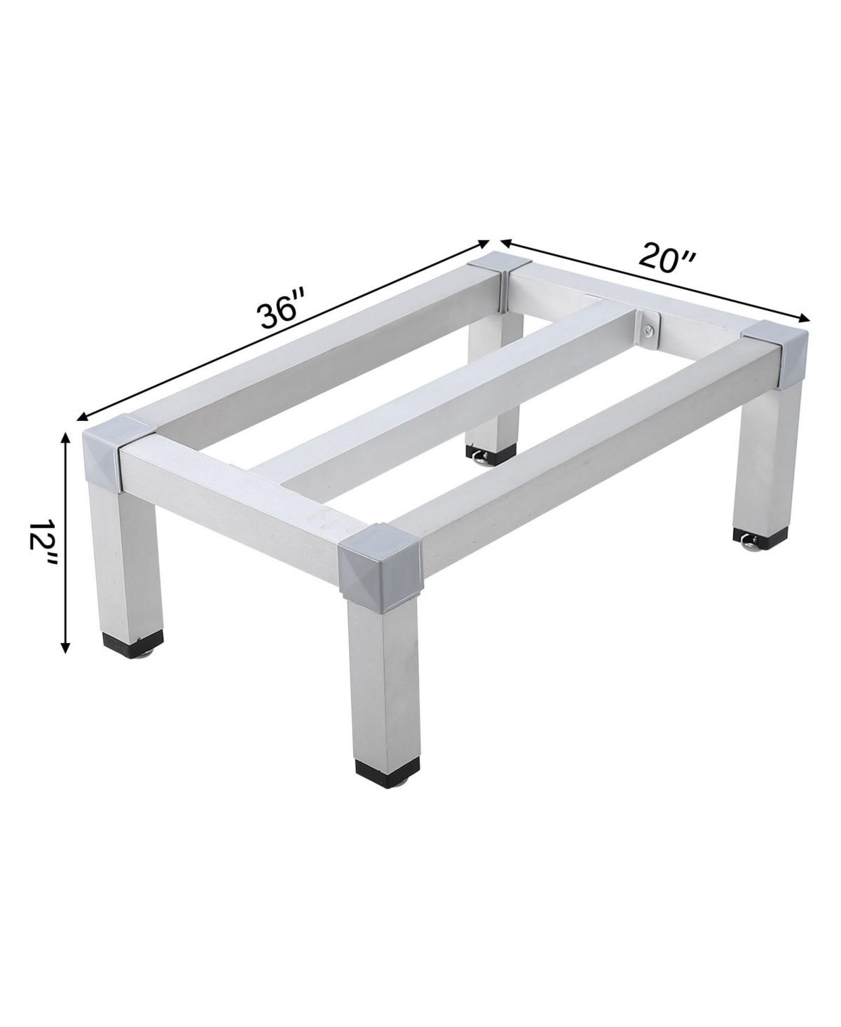 Homfan Heavy Duty Aluminum Storage Rack - Rust-Resistant Organizer with Non-Slip Feet,for Bathroom