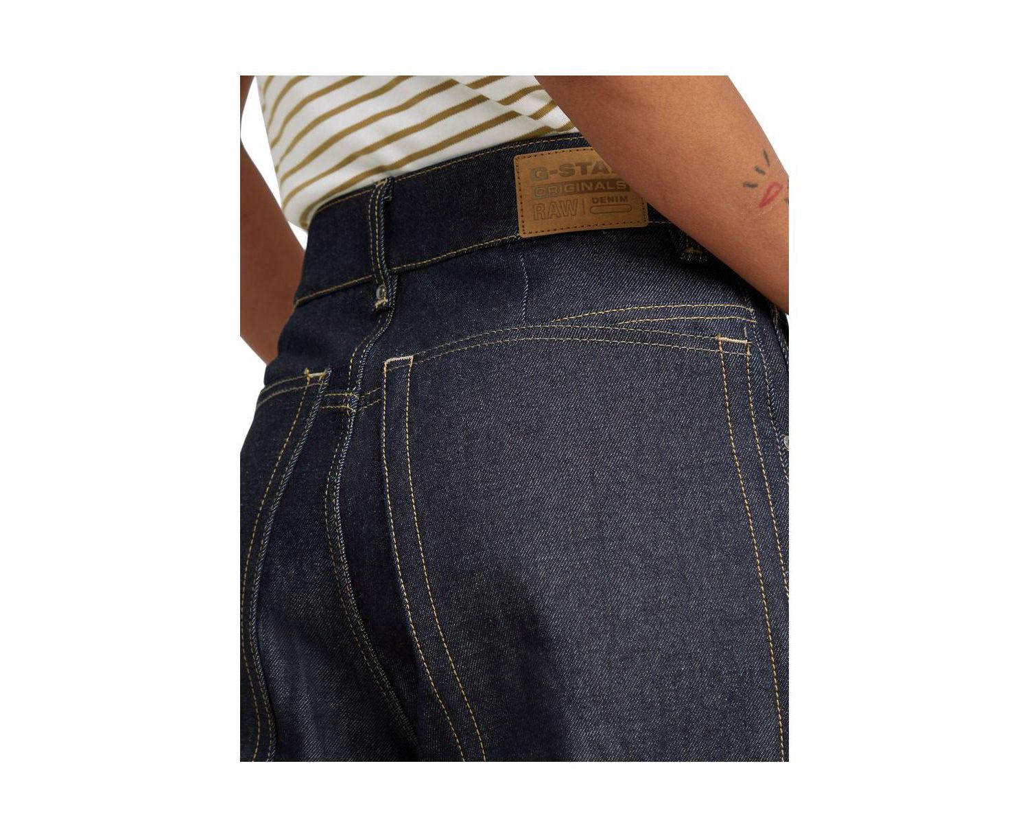 Women's Skater Long Pocket High Loose Jeans