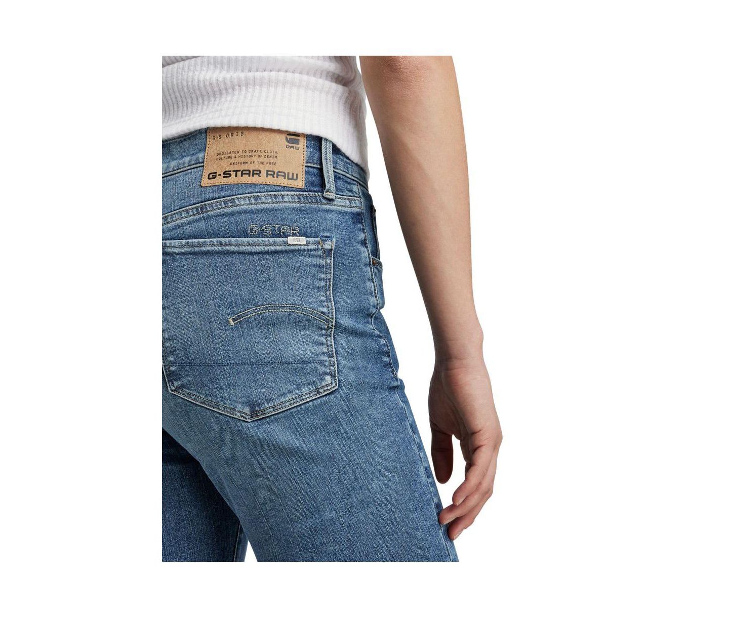 Женские джинсы G-Star 3301 Skinny, цвет: Выцветший синий — фото 3
